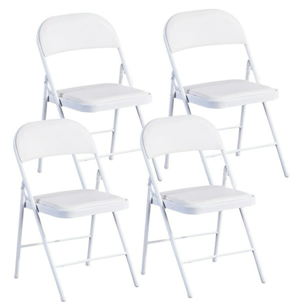 4-Pack SUGIFT Premium Vinyl Padded Metal Folding Chair