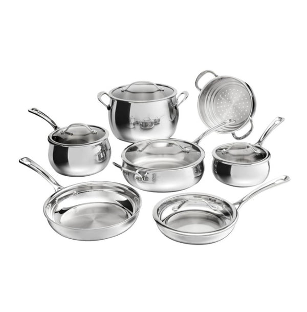 12-Piece Cuisinart PureClad Triple-Ply Stainless Steel Cookware Set