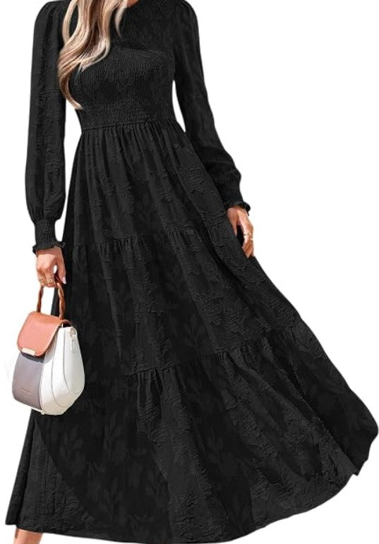 Women's Floral Long Sleeve Dress (10 Colors)
