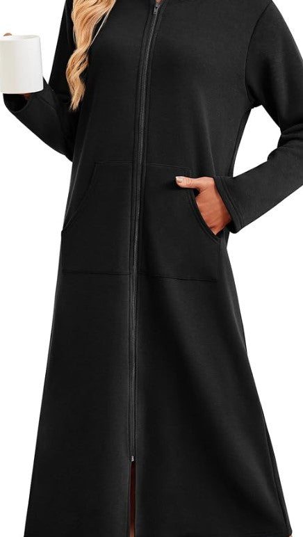Womens Long Hooded Bathrobe (Many Colors)