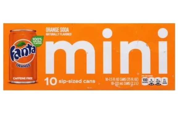 20 Mini Cans Fanta Orange Soda
