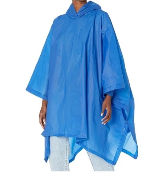 Totes Adult Packable Lightweight Adjustable Rain Poncho