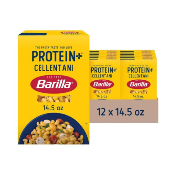 12 Boxes Barilla Protein+ (Plus) Rotini, Penne, Or Cellentani