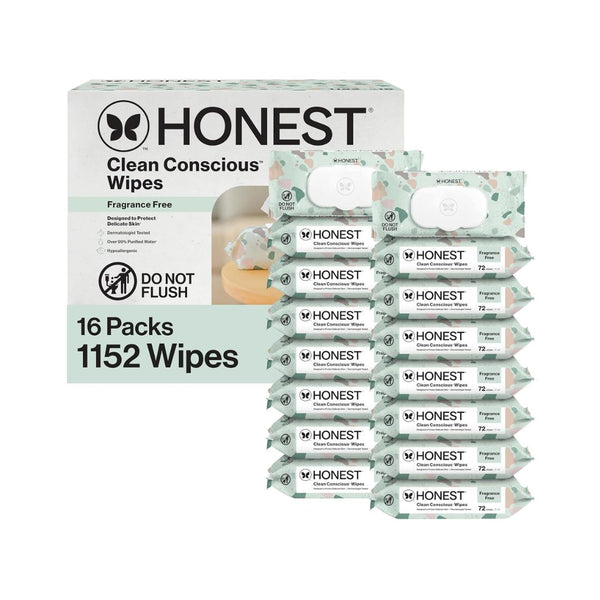 1,152 The Honest Company Clean Conscious Multi-Use Baby Wipes