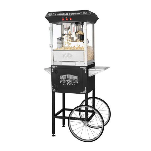 Great Northern Antique Style Lincoln Popcorn Popper Machine w/Cart