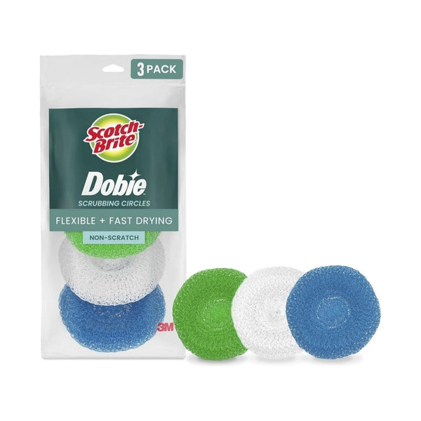 3 Scotch-Brite Non-Scratch Plastic Scrubbing Pads