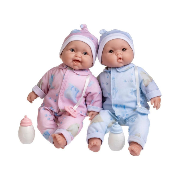 JC Toys Twins 13-Inch Dolls with Removable Outfits