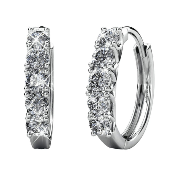 Cate & Chloe Bethany 18k White Gold Plated 15mm Hoop Earrings