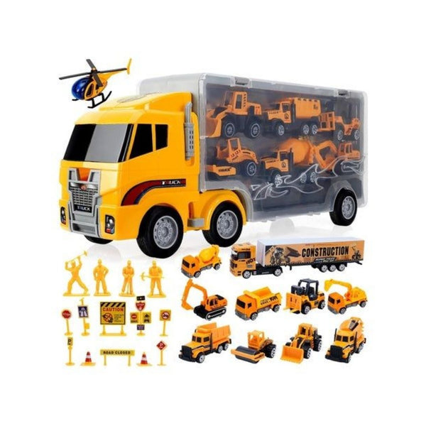 13 Die-Cast Construction Vehicles Set