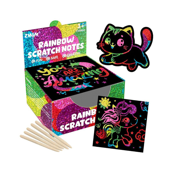 165 Pcs Rainbow Scratch Paper Art Notes