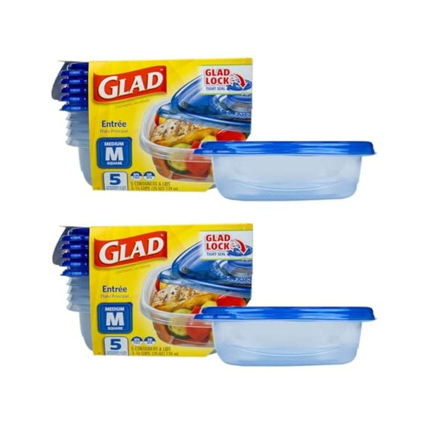10 Pack GladWare Entree Food Storage Containers