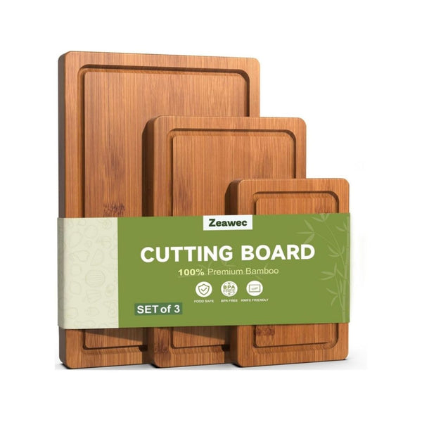 3-Piece Set Bamboo Cutting Board