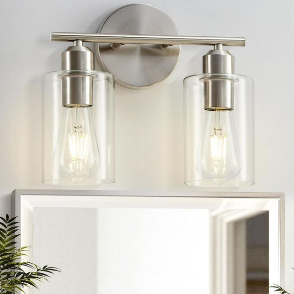 2-Light Brushed Nickel Vanity Lights