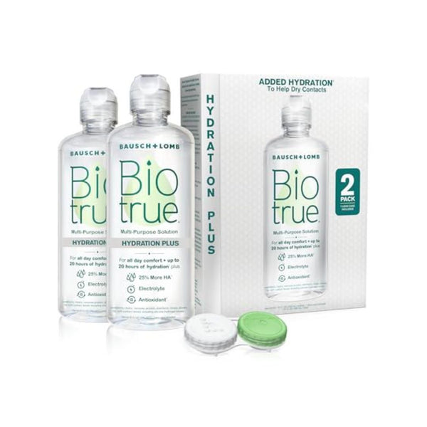 2 Pack Biotrue Hydration Plus Contact Lens Solution