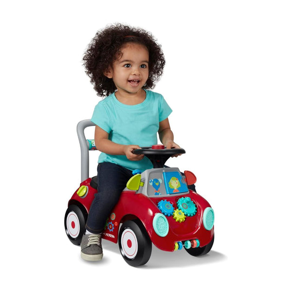 Radio Flyer Busy Buggy, 3-in-1 Push Walker Ride On Car