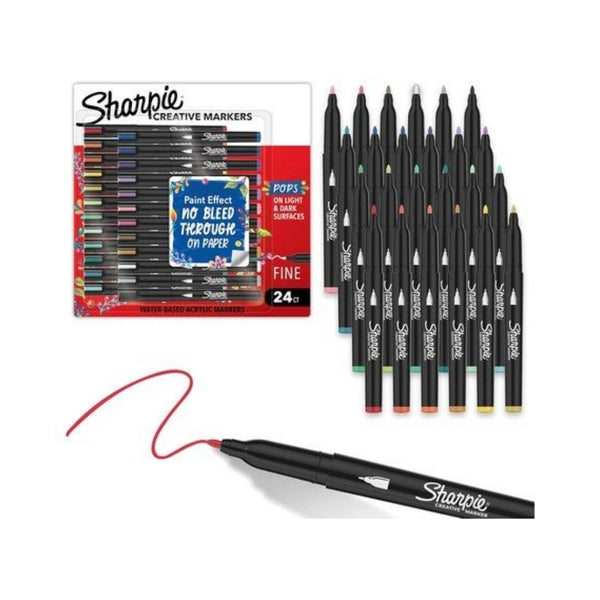 24 Sharpie Acrylic Paint Markers