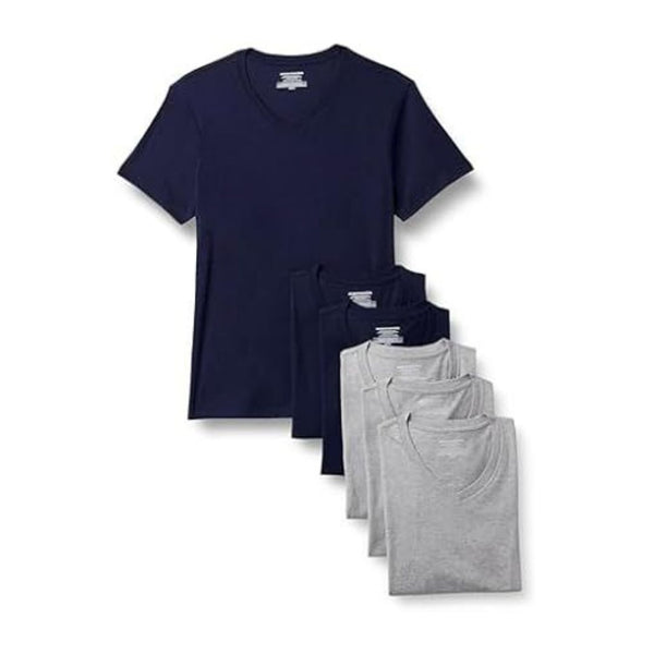 6 Amazon Essentials Men's V-Neck T-Shirts