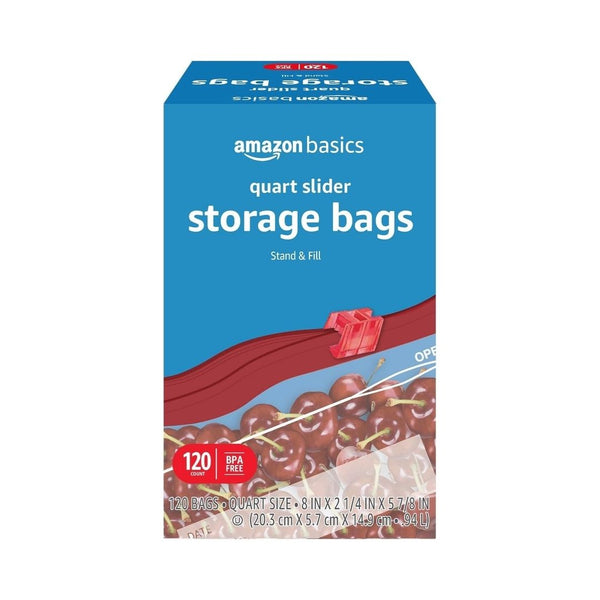 120 Amazon Basics Slider Quart Storage Bags