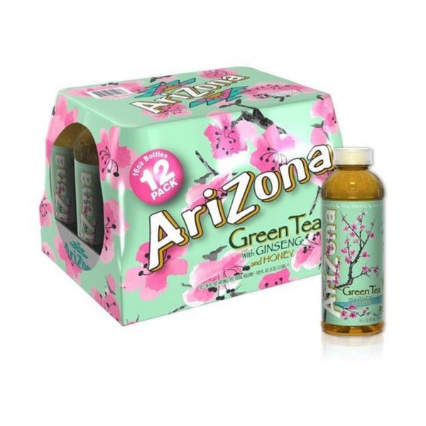 12 Bottles Arizona Green Tea with Ginseng and Honey