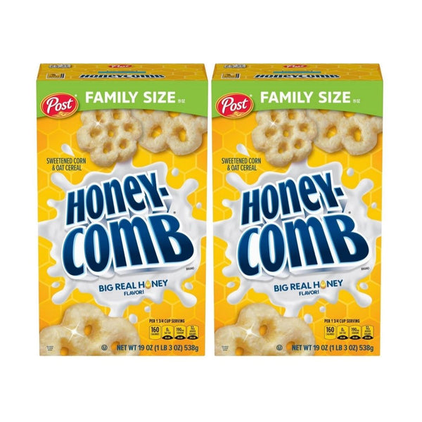 2 Family Size Box of Post Honeycomb Cereal