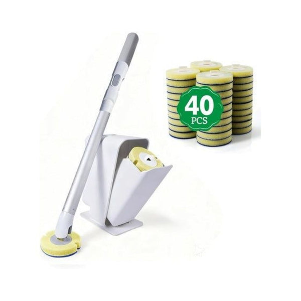 Disposable Toilet Brush Kit with 40 Refills