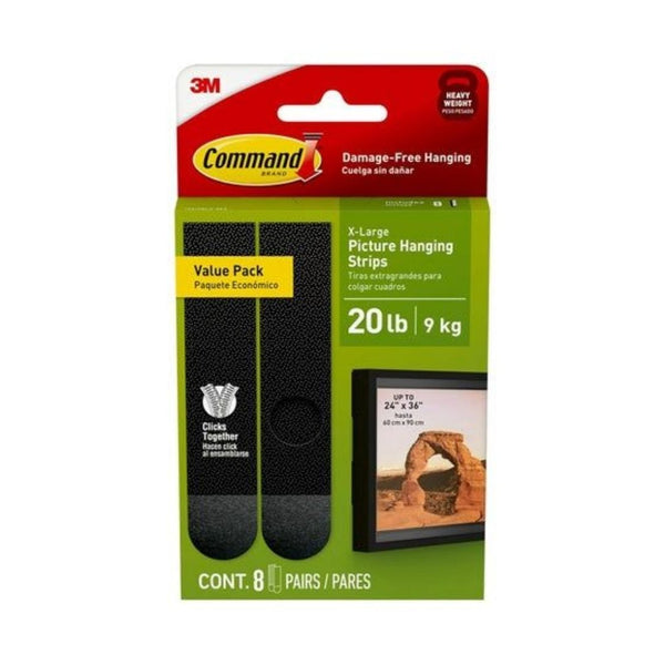 8-Pairs Command XL Picture Hanging Strips (2 Colors)