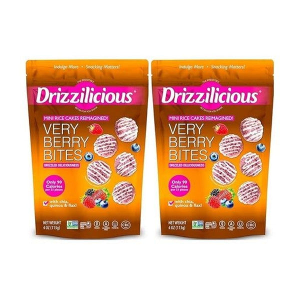 2 Bags Drizzilicious Very Berry Mini Rice Cakes