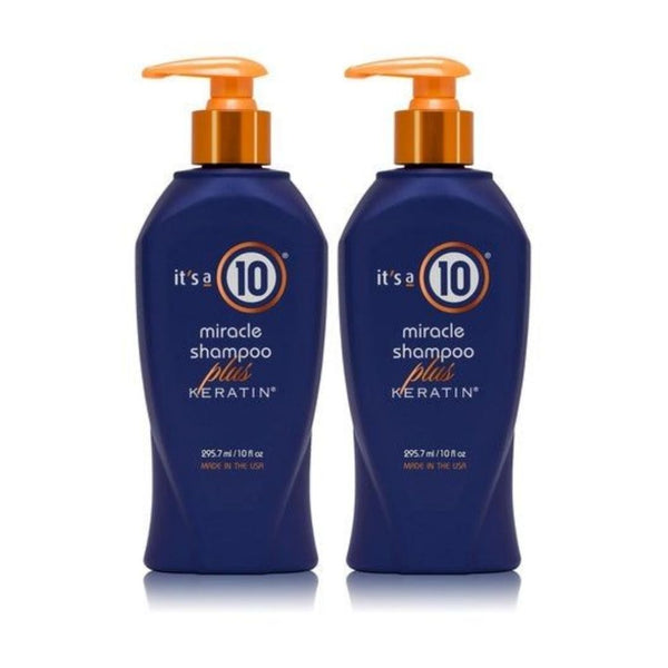 2 Bottles It's A 10 Haircare Miracle Shampoo with Keratin