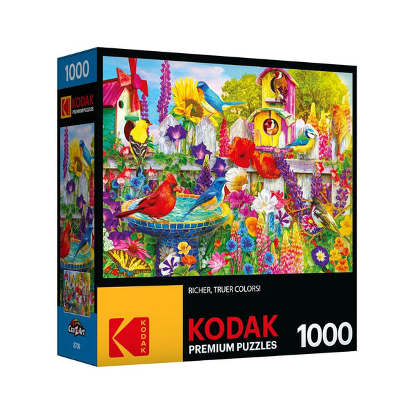 1,000 Piece RoseArt Kodak Bird Bath Garden Jigsaw Puzzle