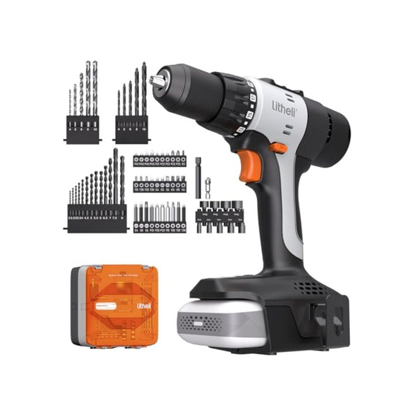 Litheli 20V 64 Piece Cordless Drill Set