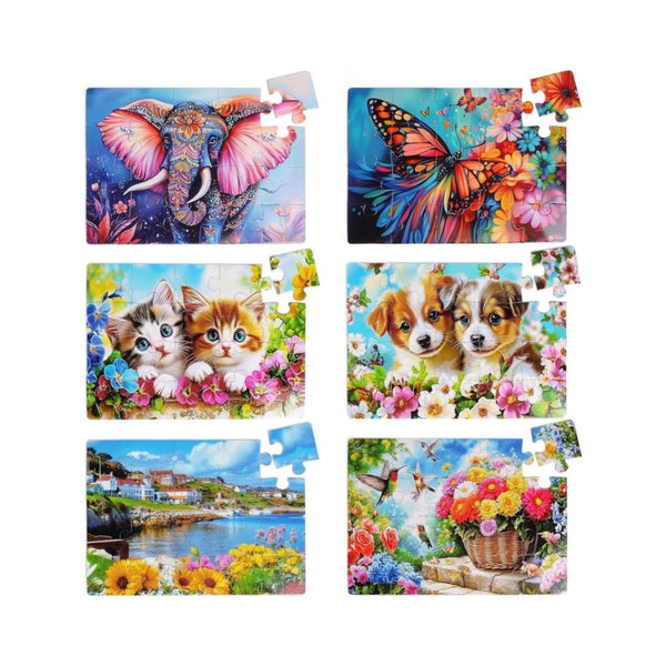 6 Packs 20 Large Piece Puzzles