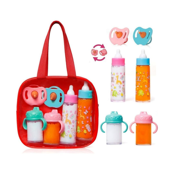 Doll Feeding Set with Bottles and Pacifiers