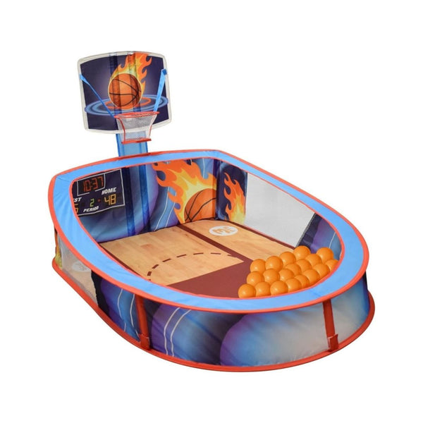 Basketball Pop Up Ball Tent with Basketball Hoop and 20 Soft Balls