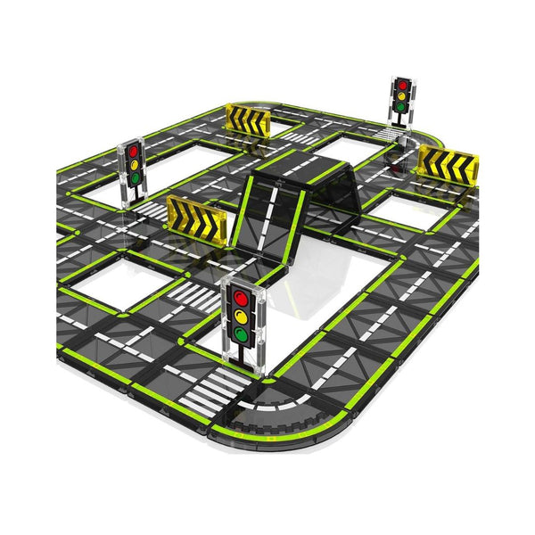 24-Pcs Magnetic Tiles Road Set