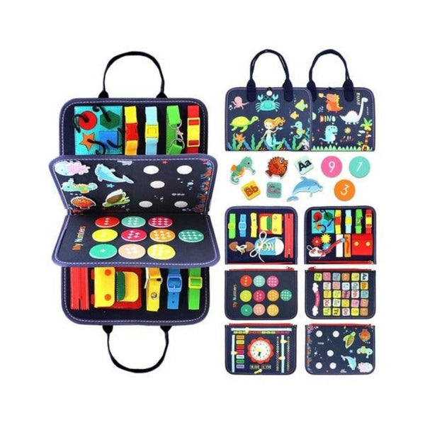 Montessori Busy Board & Busy Book Travel Sensory Toy