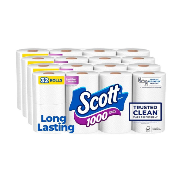 32 Rolls of Scott Trusted Clean Toilet Paper