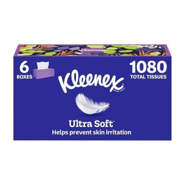 6 Boxes Kleenex Ultra Soft Facial Tissues