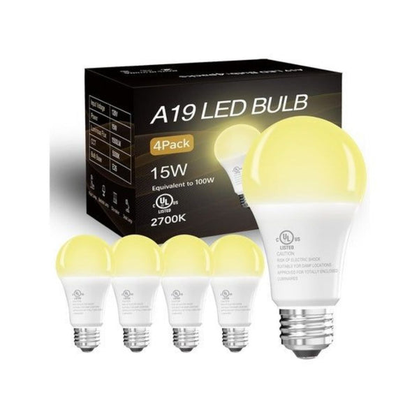 4-Pack 100W Soft Warm LED Bulbs