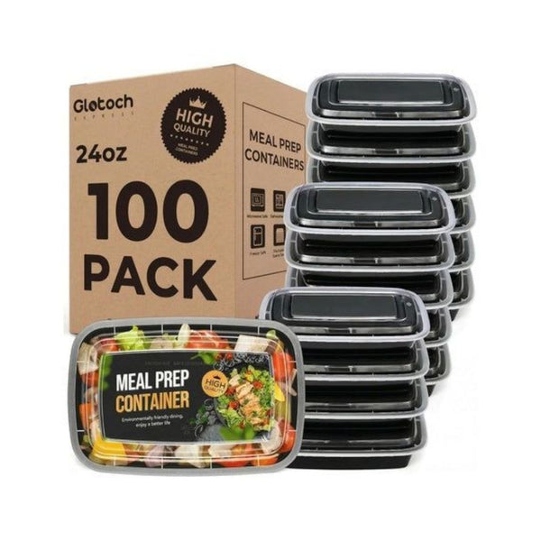 100 Meal Prep Containers with Lids