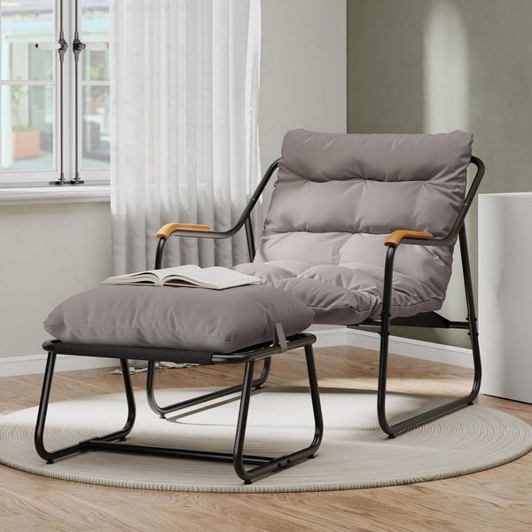 YITAHOME Patio Lounge Chair with Ottoman