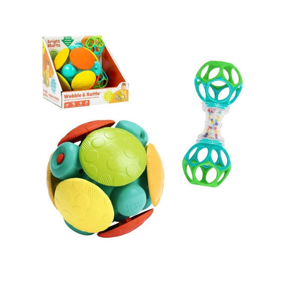 2-Pcs Bright Starts Wobble & Rattle Gift