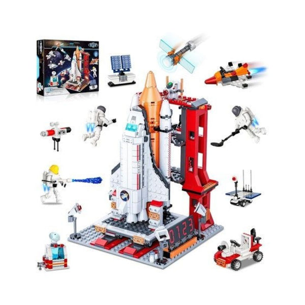 885 Piece 12-in-1 Space Shuttle STEM Rocket Building Kit