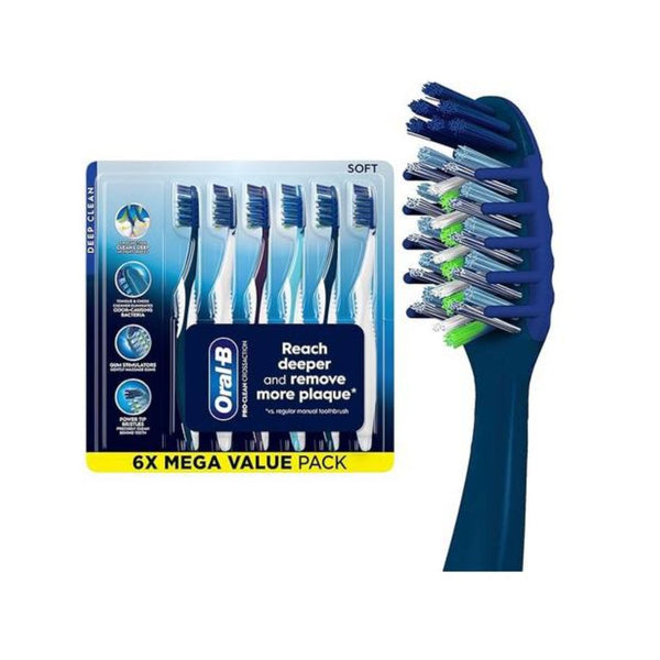 6 Oral-B CrossAction Soft Toothbrushes