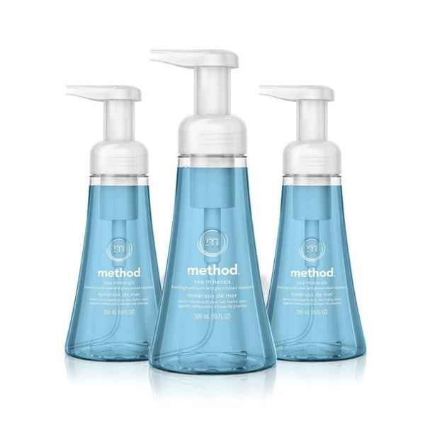 3 Bottles Of Method Sea Minerals Foaming Hand Soap