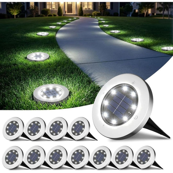 12 Pack Solar Garden Ground Lights