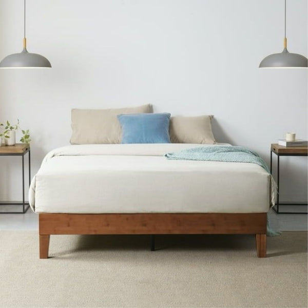 Zinus Wen 12-In Deluxe Bamboo Platform Bed, Queen