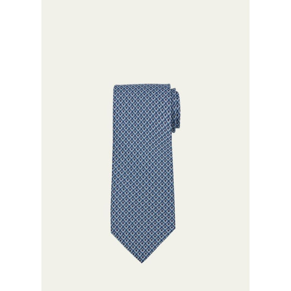 Ferragamo Men's Gancio Print Silk Tie
