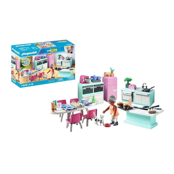 Playmobil Kitchen with Dining Table