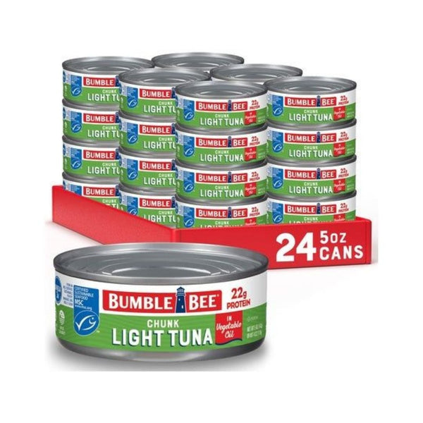 24 Cans Bumble Bee Chunk Light Tuna In Oil Or Water
