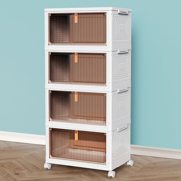 4 Tier 23 QT Stackable Storage Bins with Lids